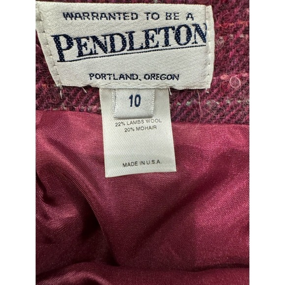 Pendleton Purple Lambs Wool/ Mohair Tweed Knee Length Pencil Skirt Size 10 NWT - Picture 3 of 6